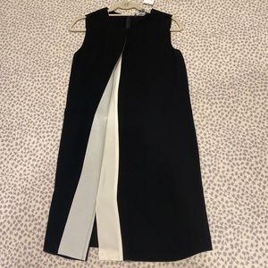 VINCE Black sheath dress with ivory inset Size 8